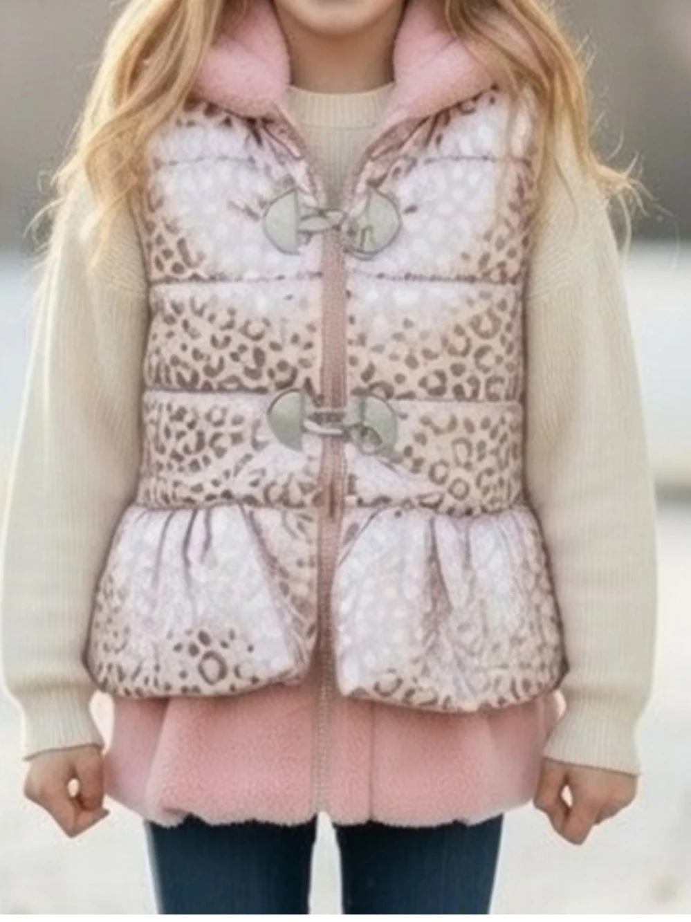 LITTLE LASS PUFFER VESTw/Fsux Fur